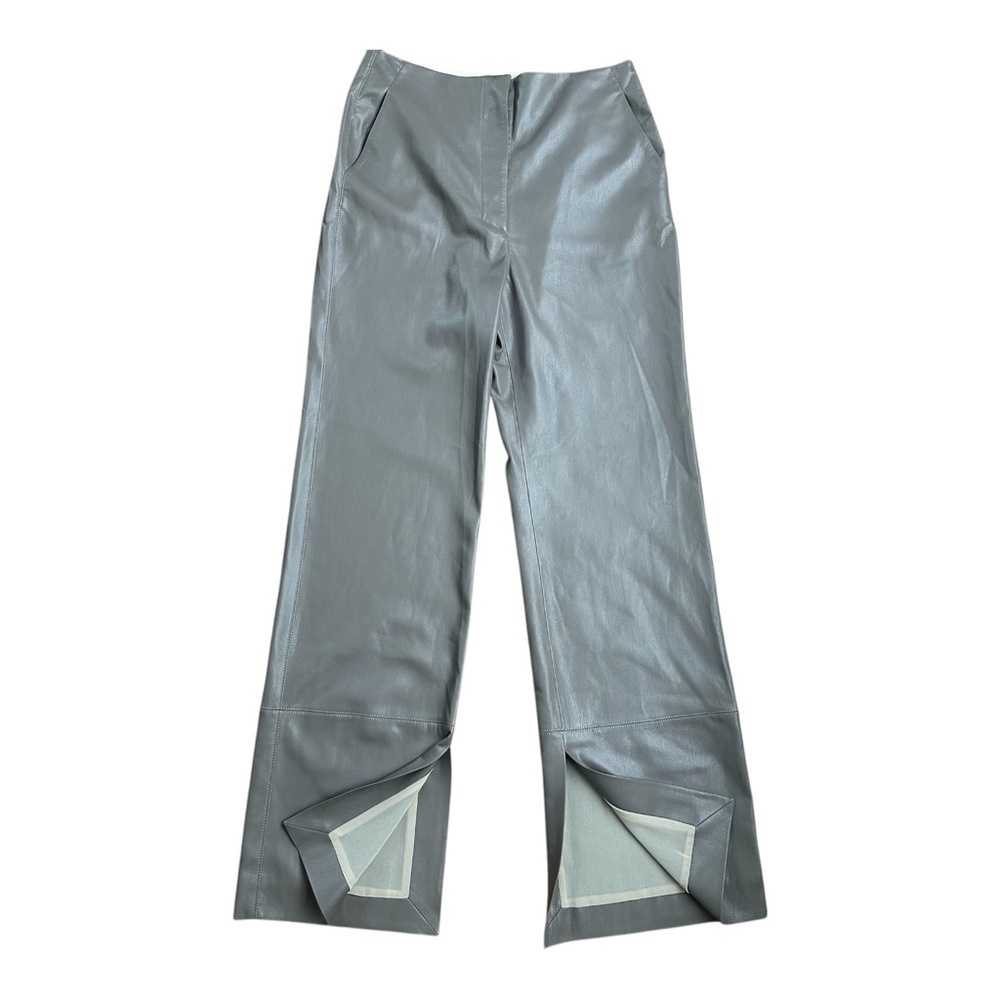 Nanushka Vegan Leather Inner Slit Pants. Sz: M